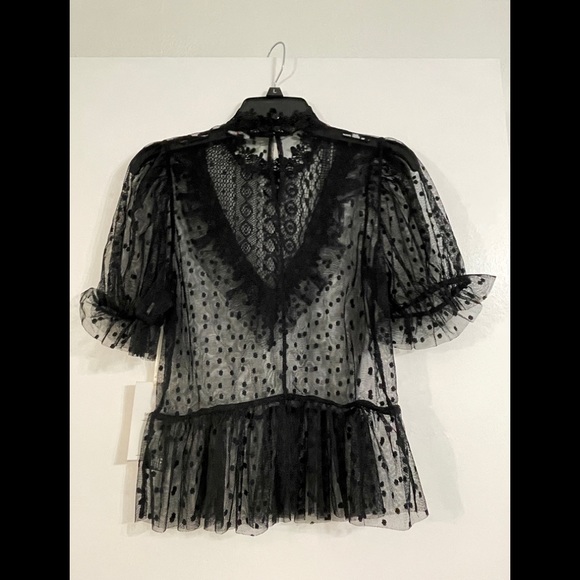 Blashe Women's blouse in transparent lace. - Picture 2 of 9